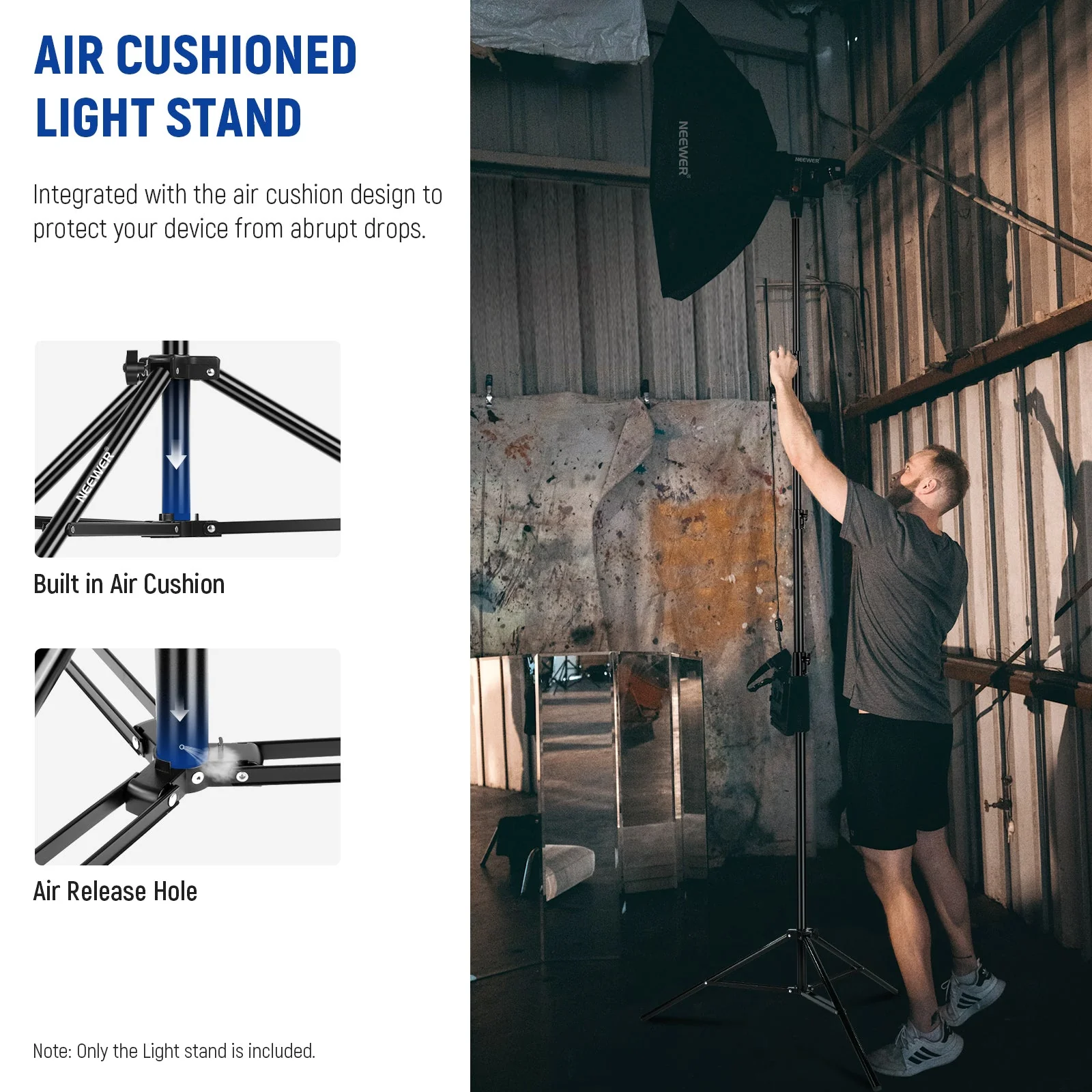 NEEWER 13ft/400cm Air Cushioned Light Stand - Image 3