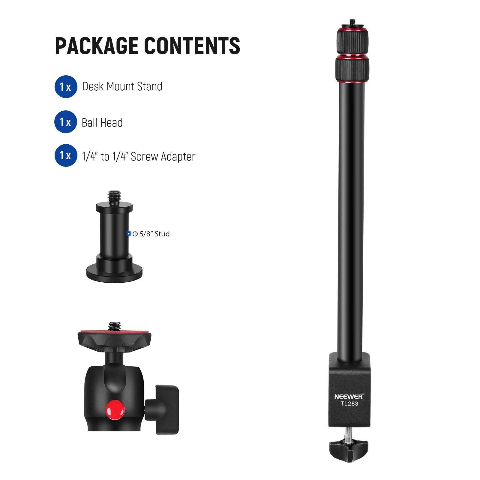 NEEWER TL283 Extendable Camera Desk Light Stand - Image 8