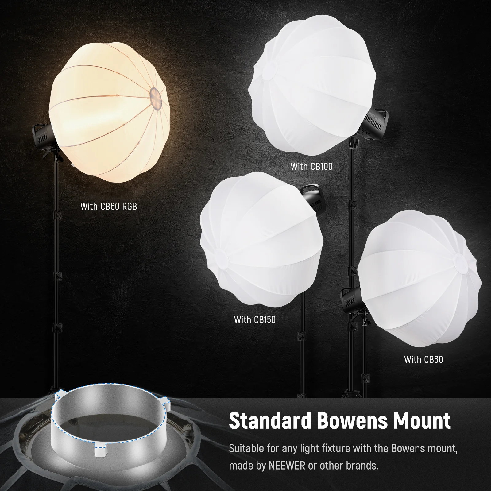 NEEWER NS65L/NS90L Lantern Softbox One Step Quick Release - Image 13