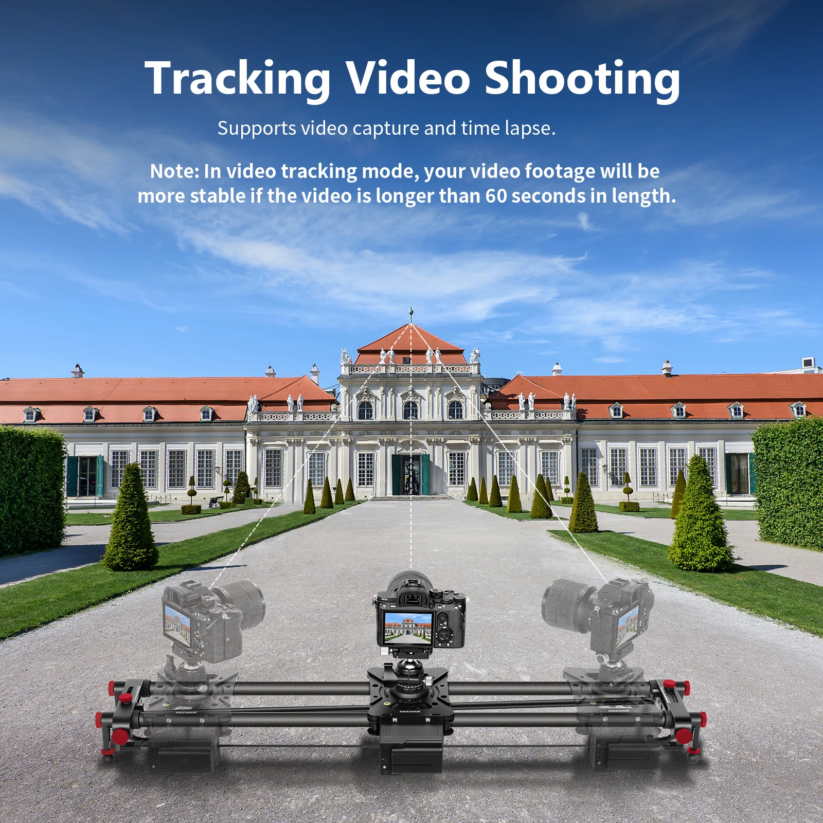 NEEWER ER1 Motorized Carbon Fiber Camera Slider Kit - Image 11