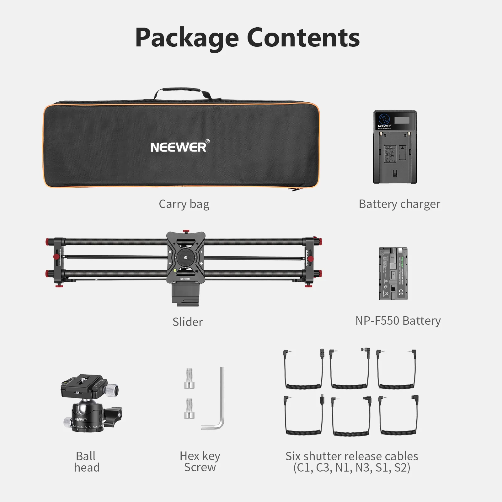 NEEWER ER1 Motorized Carbon Fiber Camera Slider Kit - Image 24