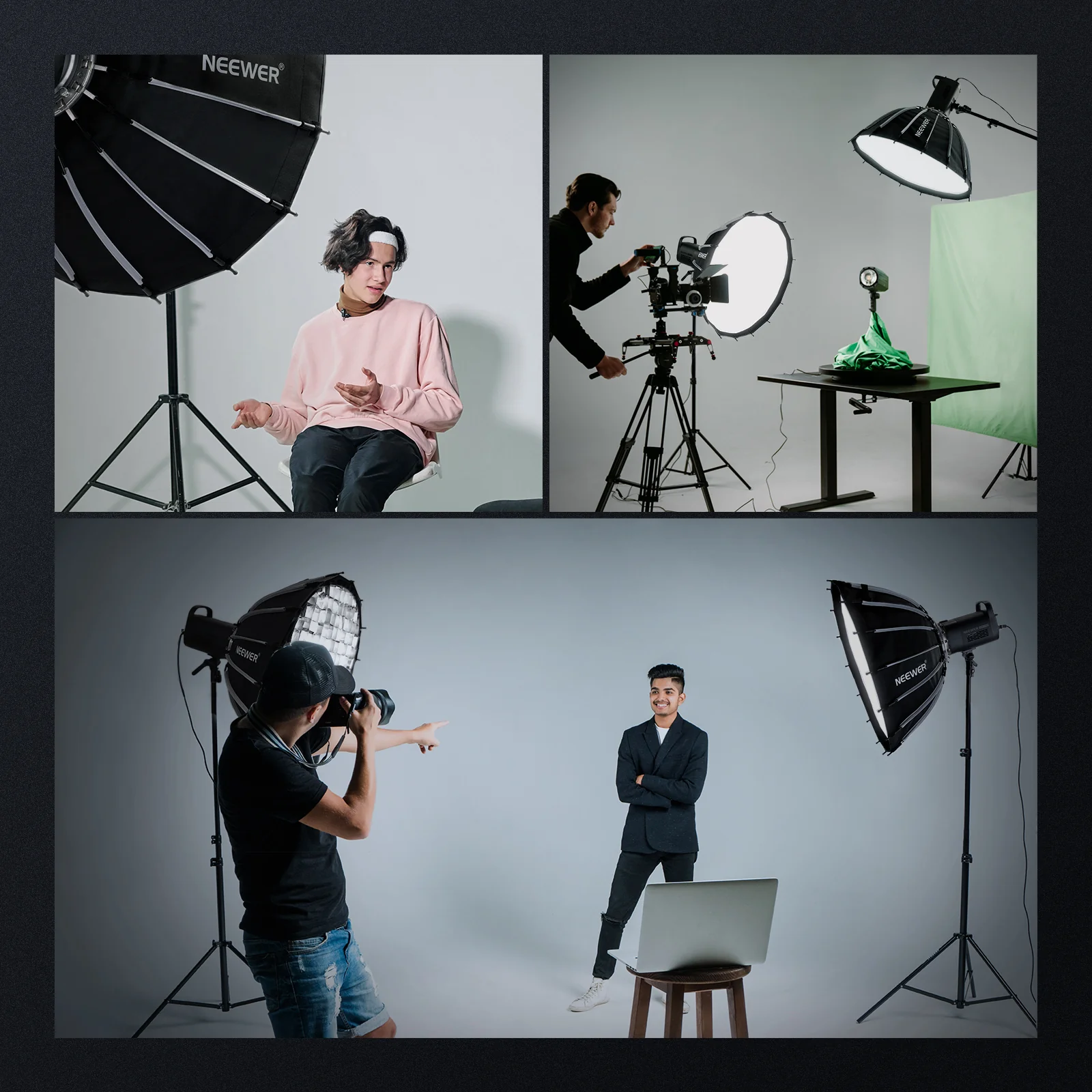 NEEWER 55cm/65cm/85cm/120cm Parabolic Quick Release Softbox - Image 7