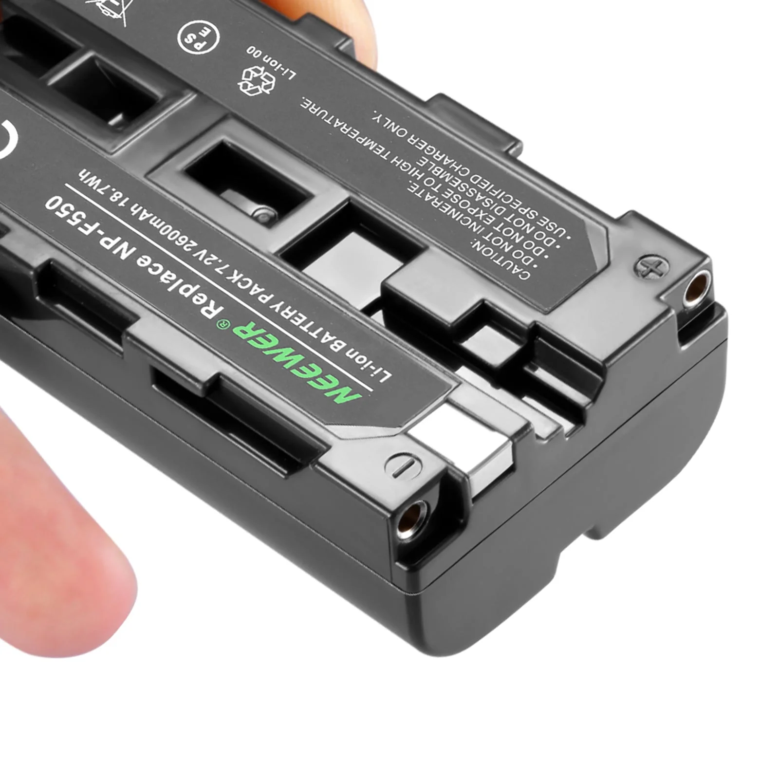 NEEWER 2600mAh Replacement Li-ion Battery for Sony NP-F550/570/530 - Image 6