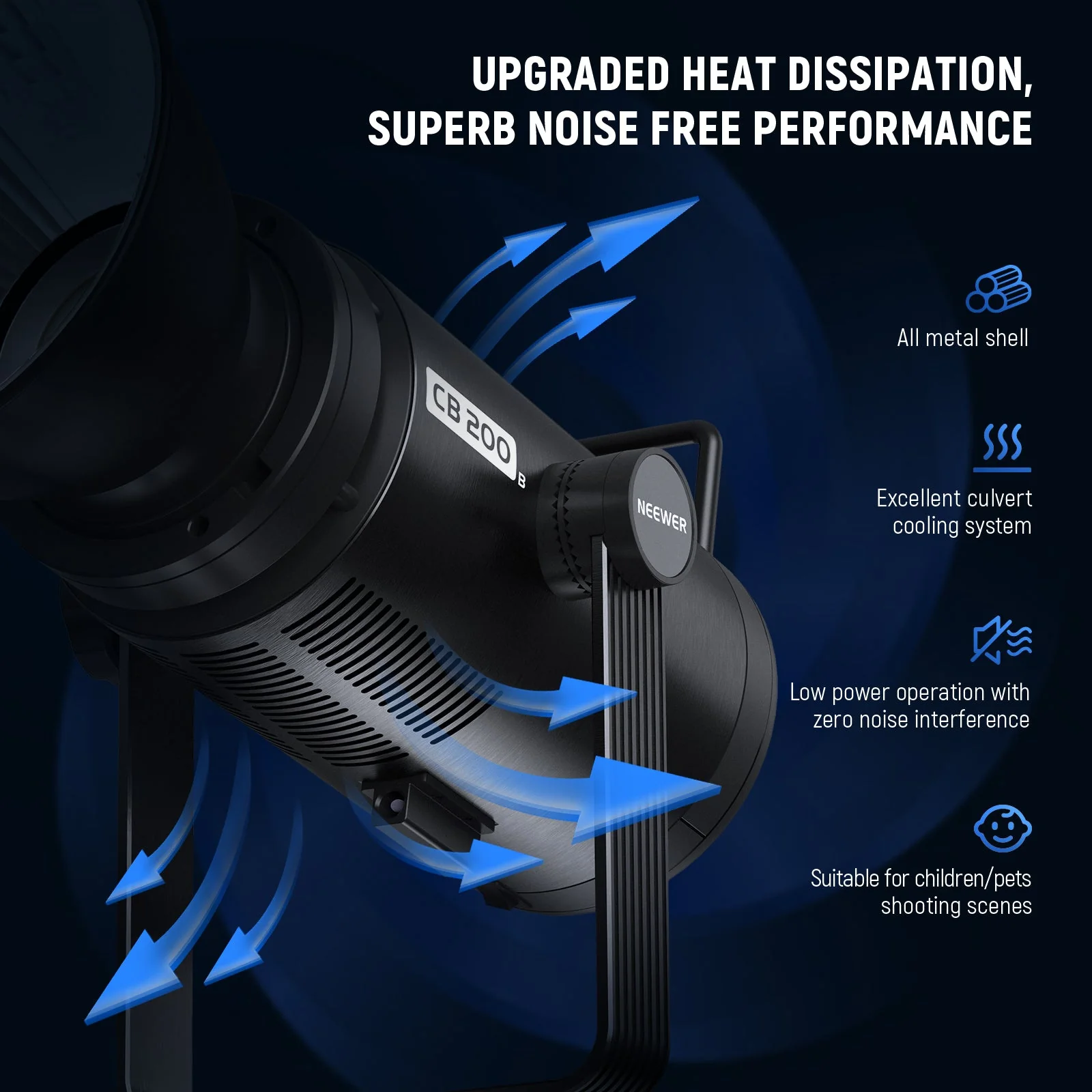 NEEWER CB200B 210W Bi-Color LED Video Light - Image 5