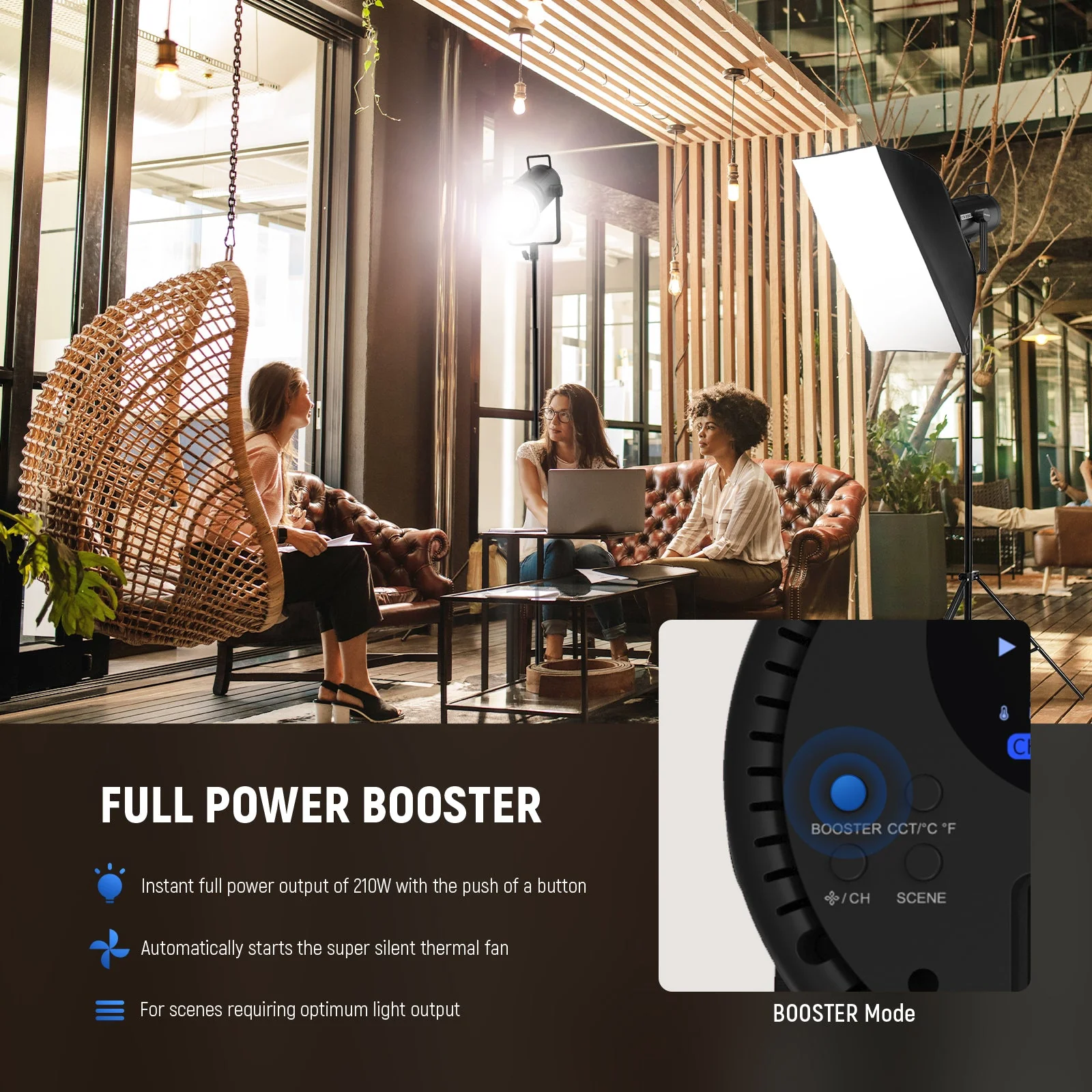 NEEWER CB200B 210W Bi-Color LED Video Light - Image 6