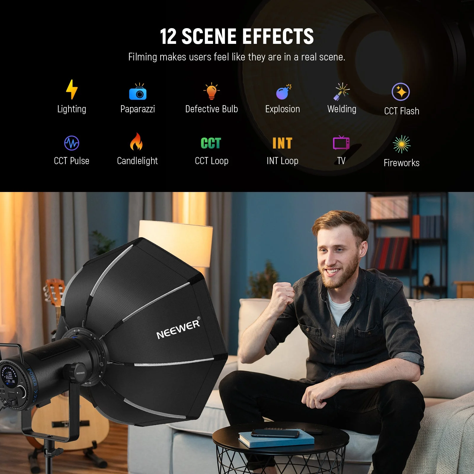 NEEWER CB200B 210W Bi-Color LED Video Light - Image 7