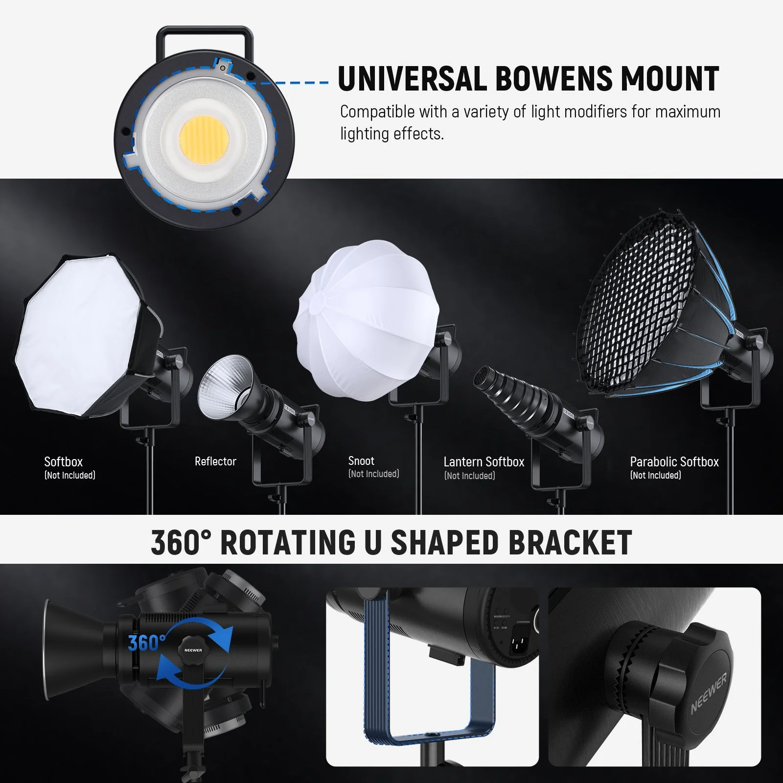 NEEWER CB200B 210W Bi-Color LED Video Light - Image 8