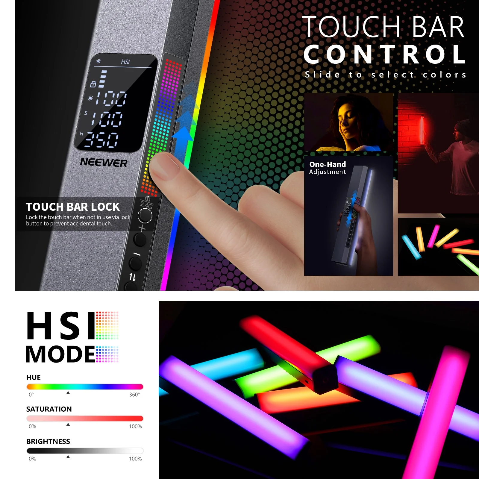 NEEWER RGB1 Magnetic Handheld Light Stick - Image 5