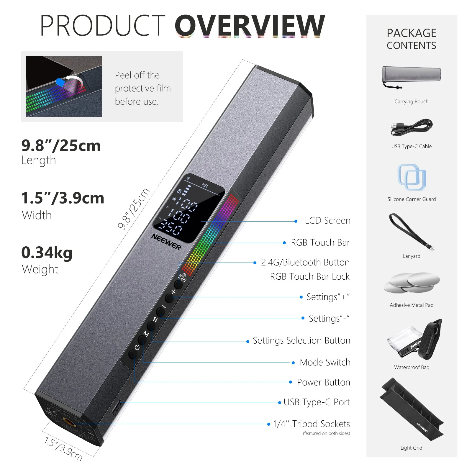 NEEWER RGB1 Magnetic Handheld Light Stick - Image 8