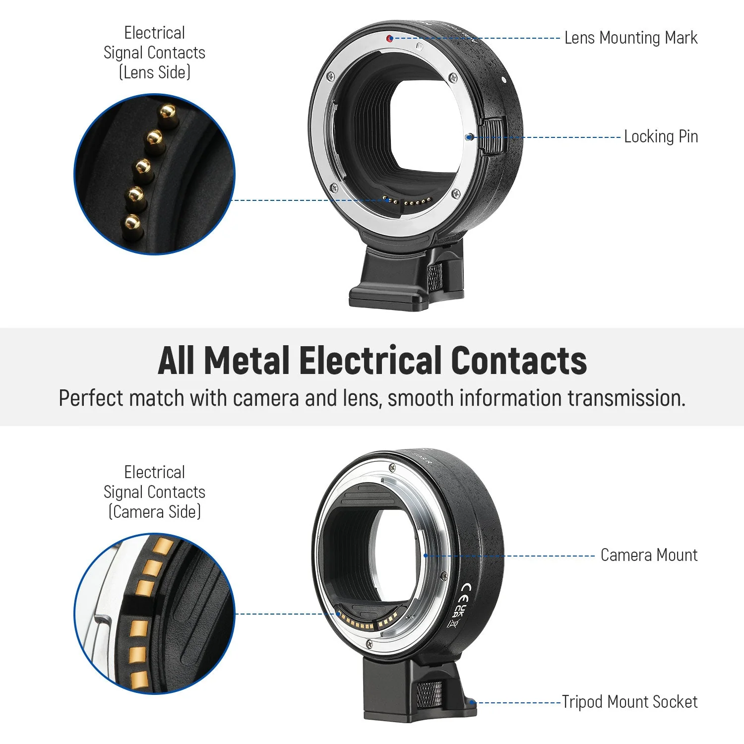 NEEWER EF/EF-S Lens to EOS R Lens Mount Adapter Autofocus Converter Ring - Image 7