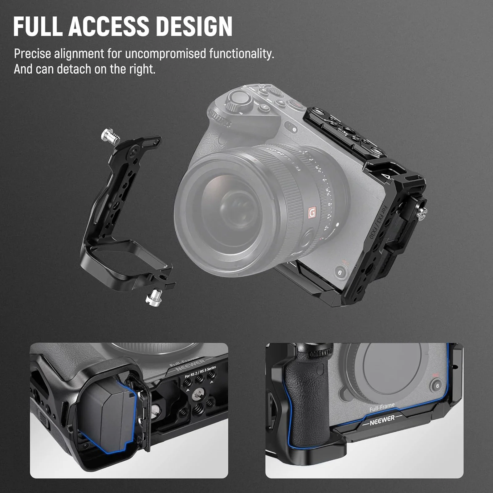 NEEWER CA011 Sony FX3/FX30 Camera Cage with HDMI Cable Clamp - Image 8