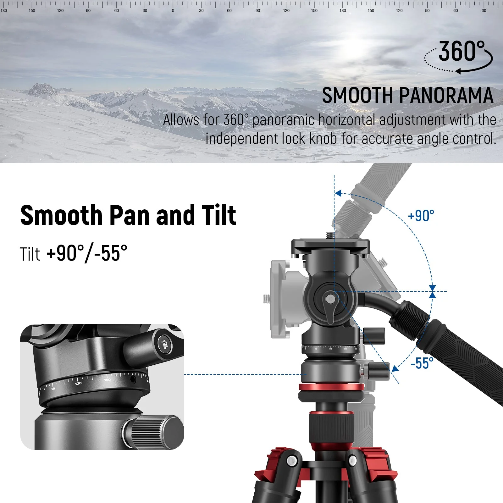 NEEWER GM27 Tripod Fluid Head - Image 5