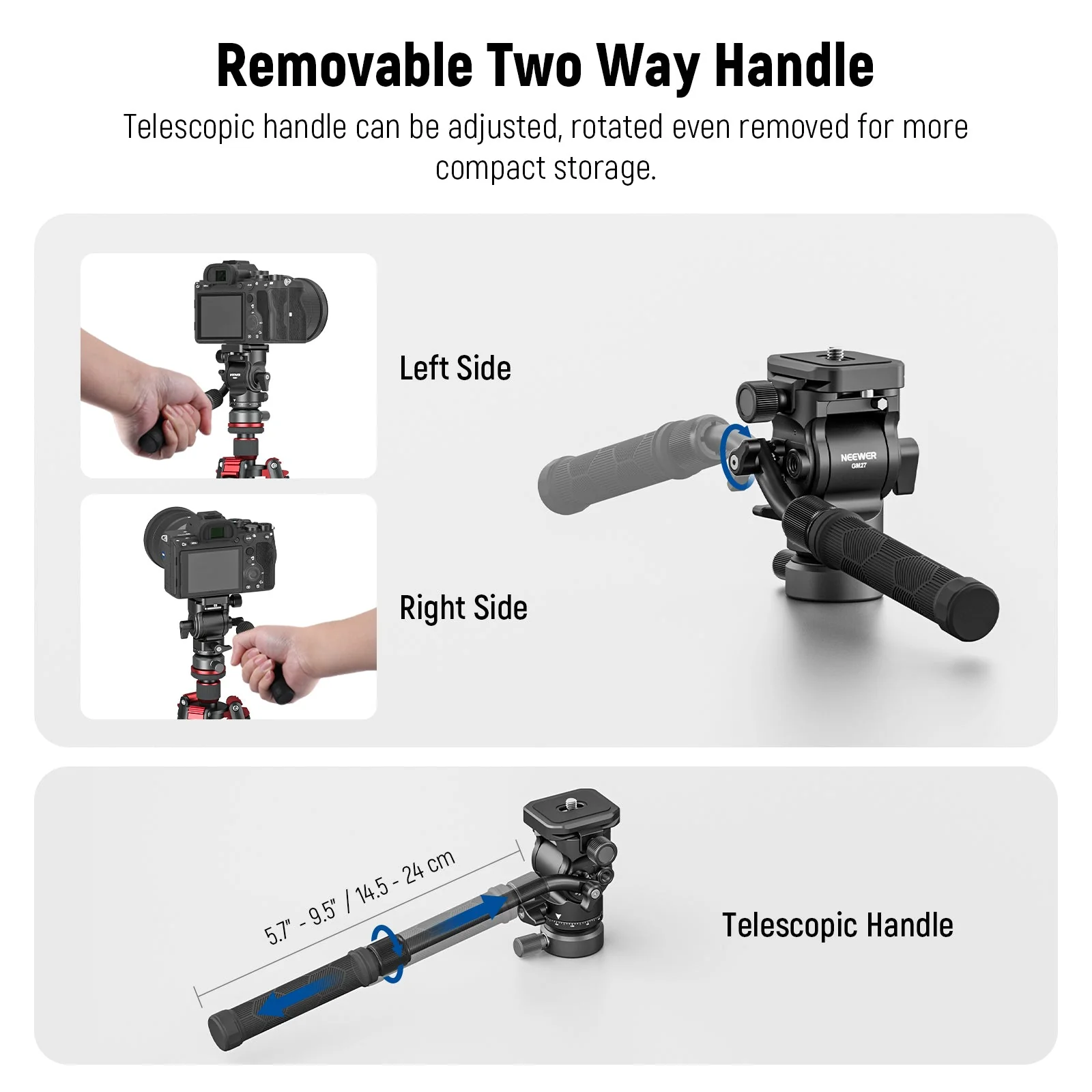 NEEWER GM27 Tripod Fluid Head - Image 7