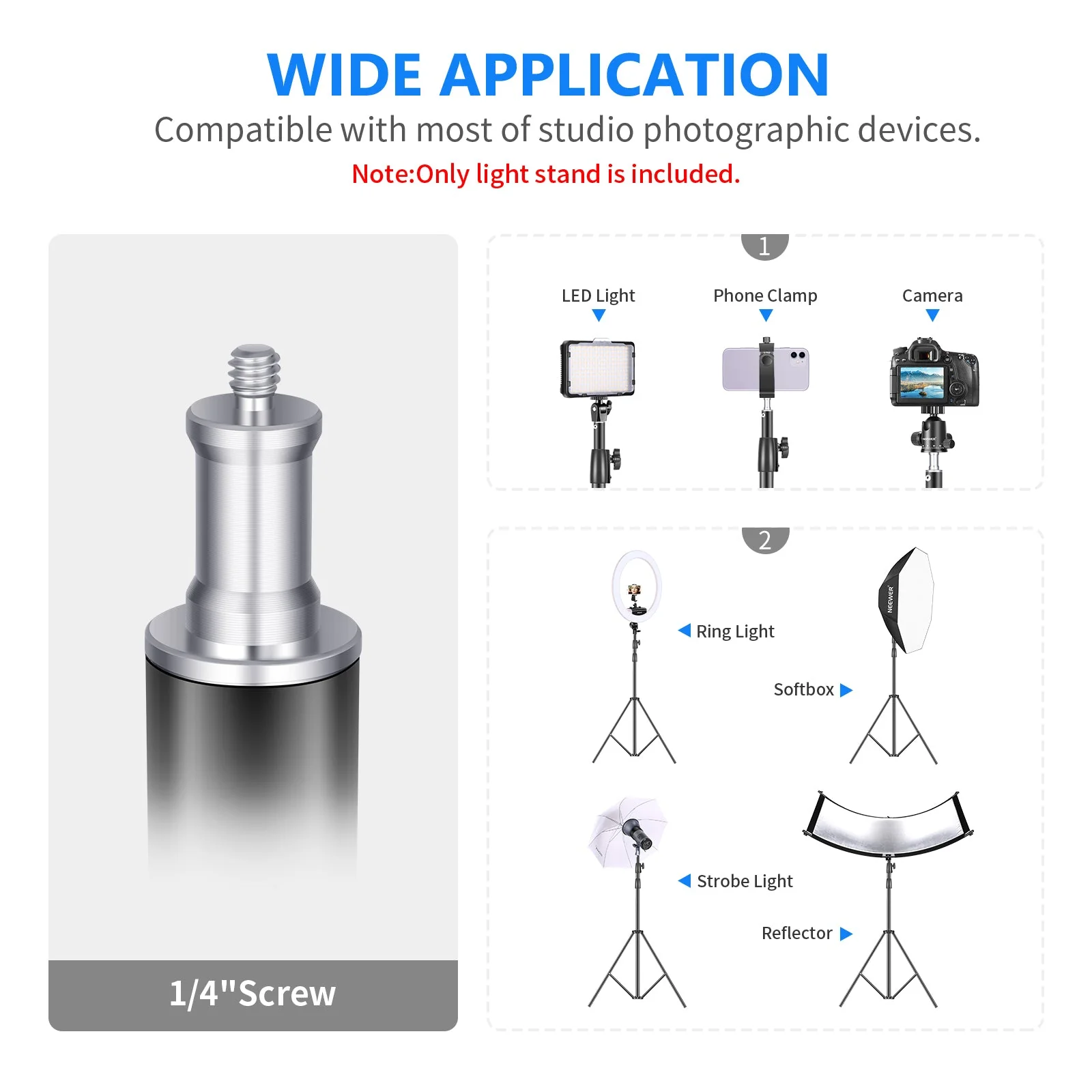 NEEWER ST-300 300cm Spring Cushioned Photography Light Stand - Image 5
