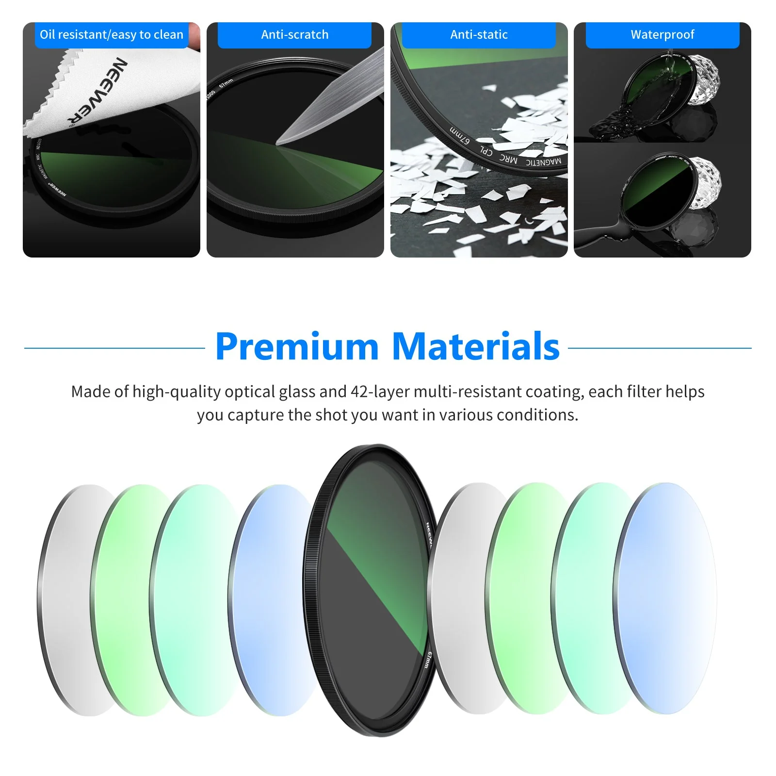 NEEWER 4-in-1 Magnetic Lens Filter Kit - Image 3
