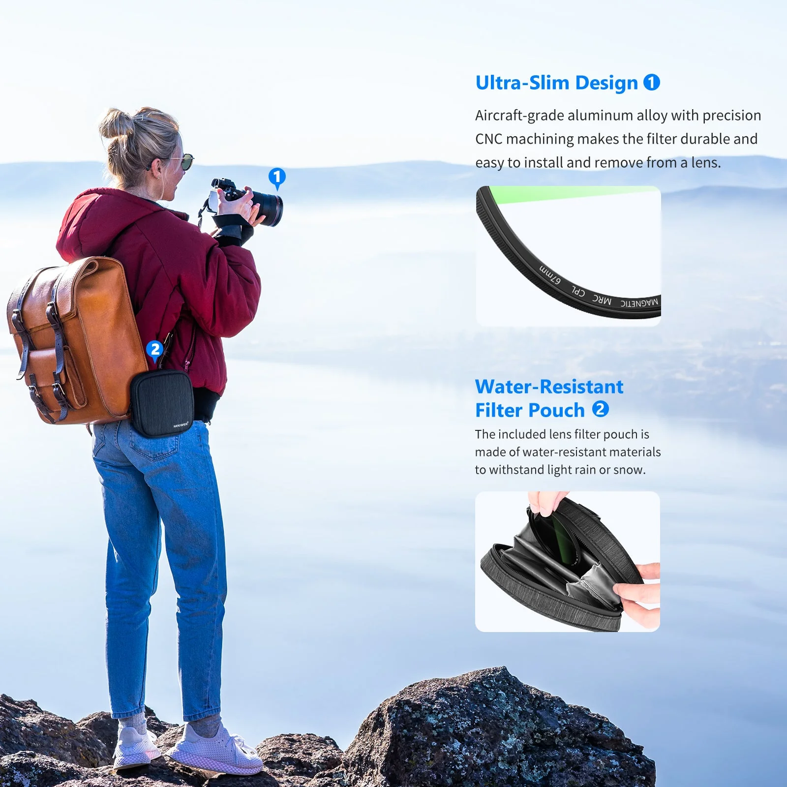 NEEWER 4-in-1 Magnetic Lens Filter Kit - Image 8