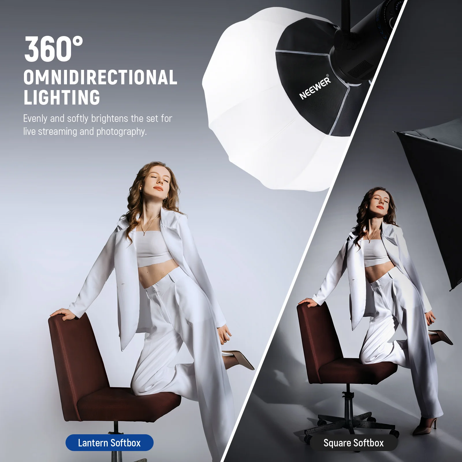 NEEWER NS20L 50cm/65cm/85cm Lantern Softbox One Step Quick Release - Image 11