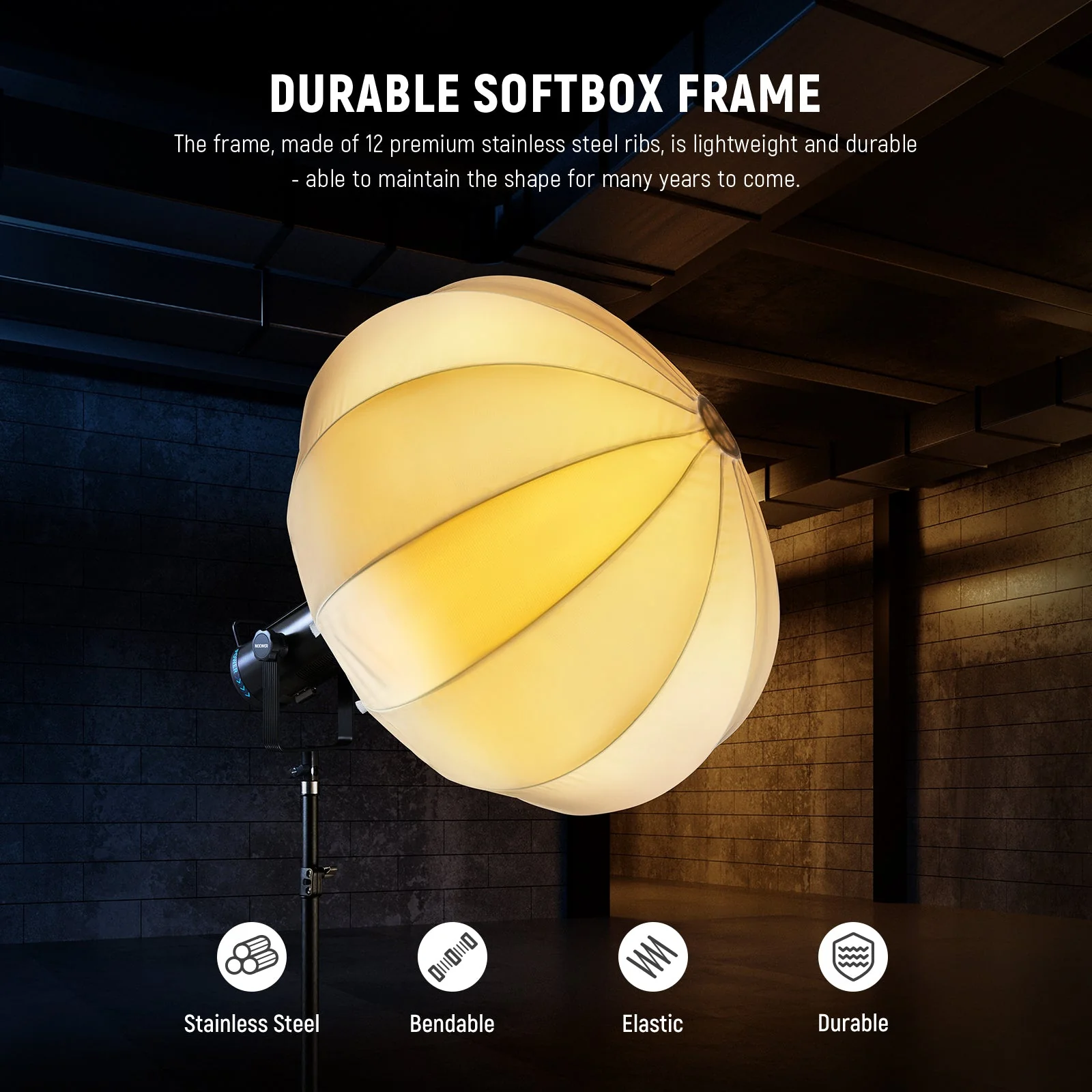 NEEWER NS20L 50cm/65cm/85cm Lantern Softbox One Step Quick Release - Image 4