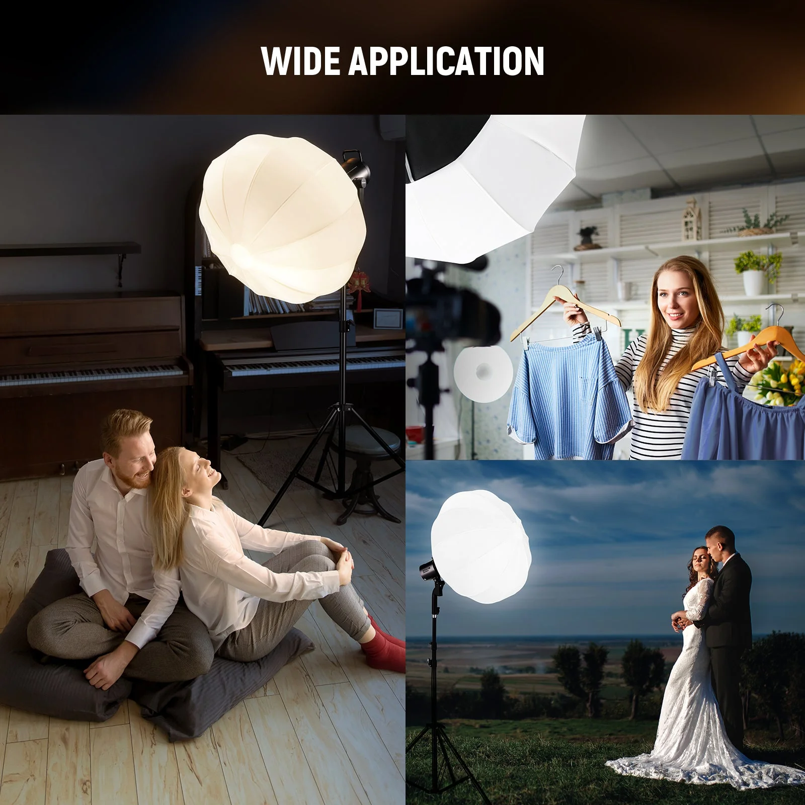 NEEWER NS20L 50cm/65cm/85cm Lantern Softbox One Step Quick Release - Image 7