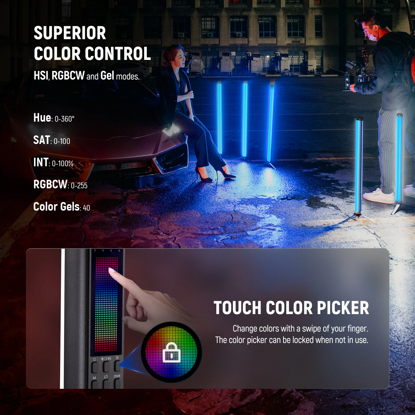 NEEWER TL60 20W RGB Tube Light Stick - Image 6