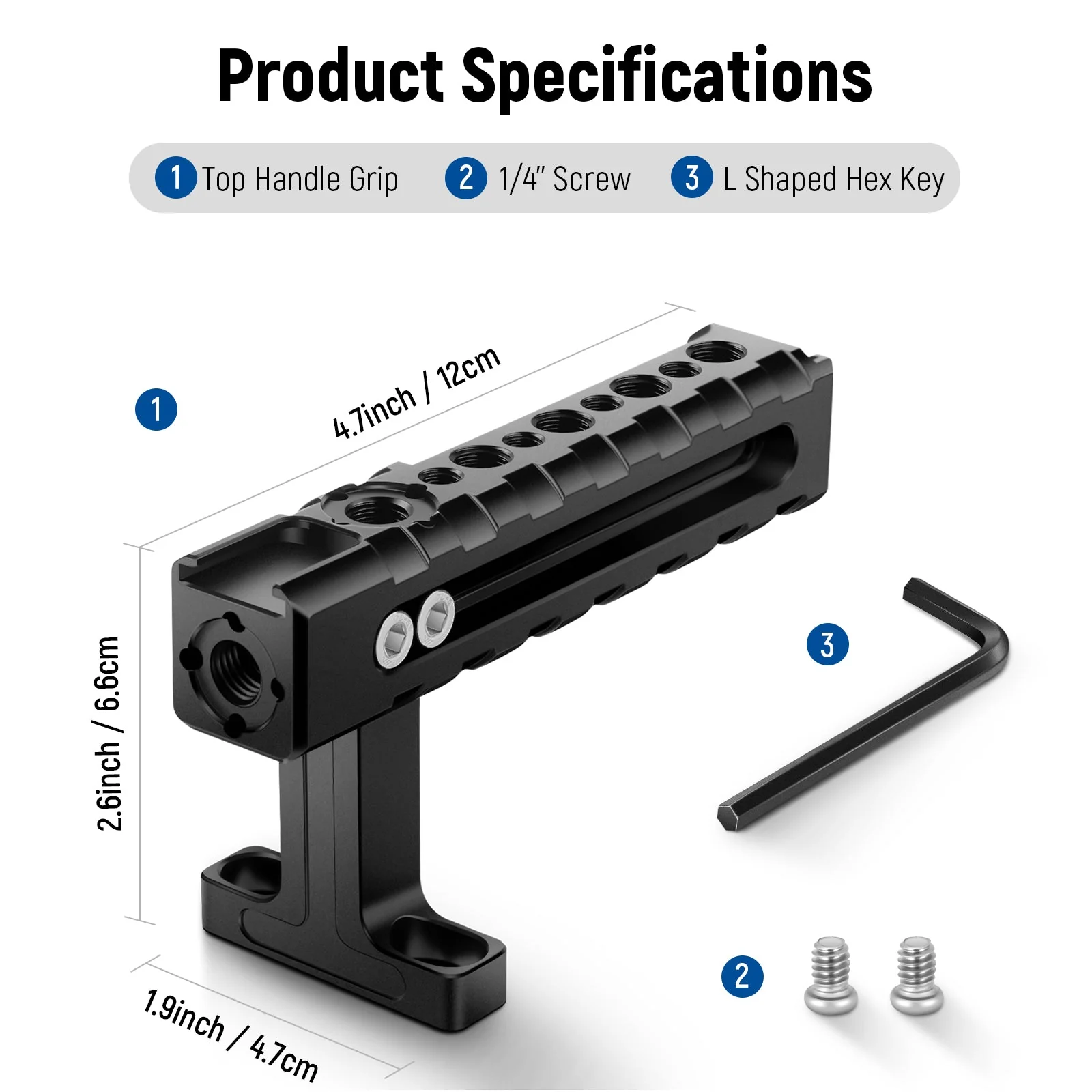 NEEWER VS104 Aluminum Alloy Top Handle Grip - Image 8